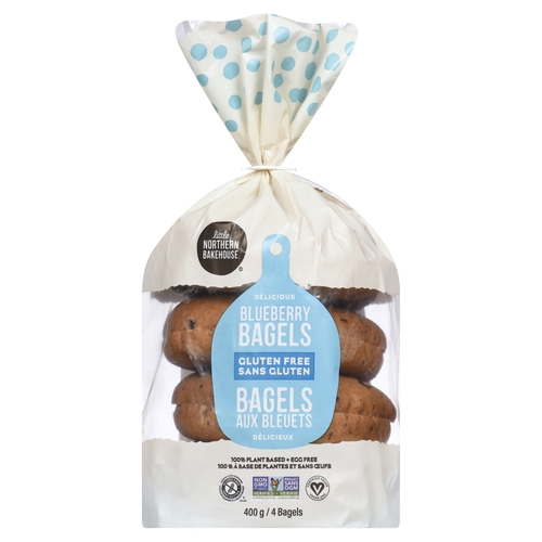 Little Northern Bakehouse - Delicious Gluten Free Bagels - Blueberry 4/100g, 1 Each