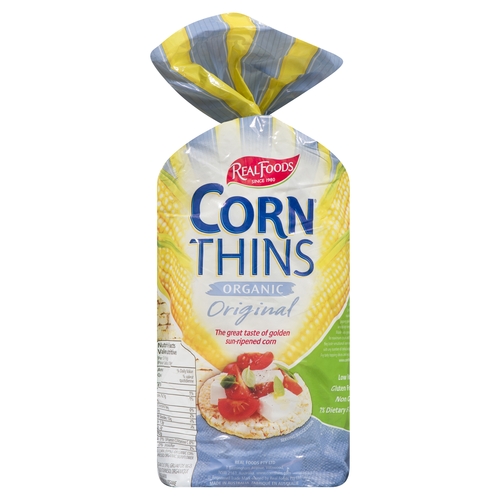 Real Foods - Organic Corn Thins - Original 150g, 1 Each