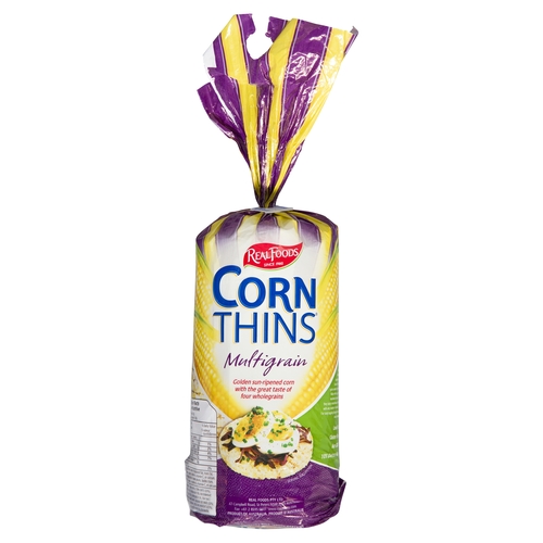 Real Foods - Corn Thins - Multigrain 150g, 1 Each