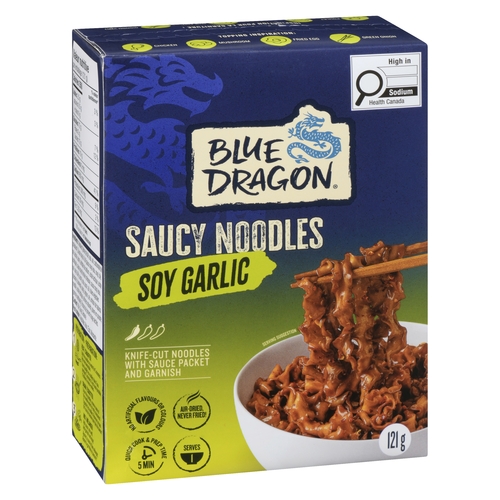 Blue Dragon - Saucy Noodles - Soy Garlic 121g, 1 Each