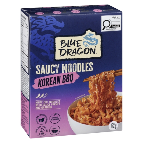 Blue Dragon - Saucy Noodles - Korean BBQ 122g, 1 Each