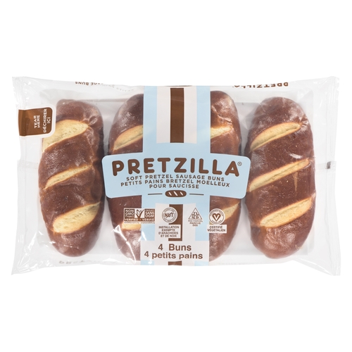 Pretzilla - Soft Pretzel Sausage Buns 4's 294g