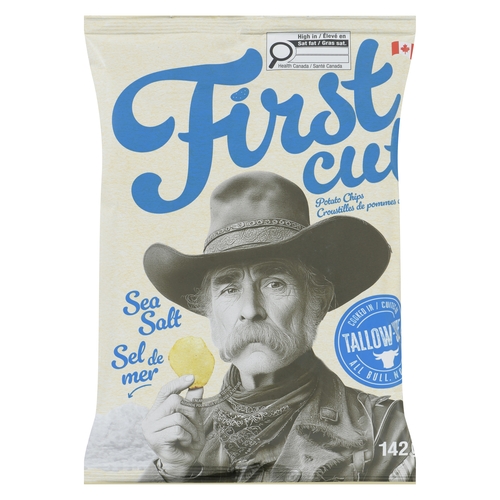 Firstcut Potato Chips - Sea Salt 142g, 1 Each
