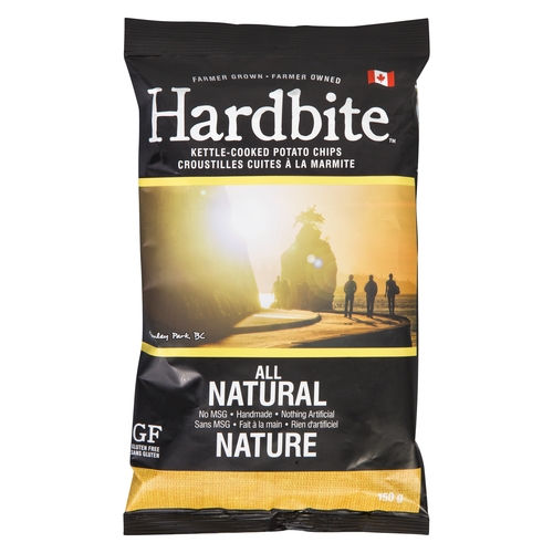 Hardbite - Handcrafted-Style Potato Chips - All Natural 150g, 1 Each