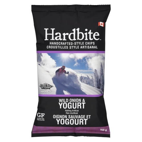 Hardbite - Handcrafted-Style Potato Chips - Wild Onion & Yogurt 150g, 1 Each