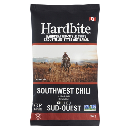 Hardbite - Handcrafted-Style Potato Chips - Southwest Chili 150g, 1 Each