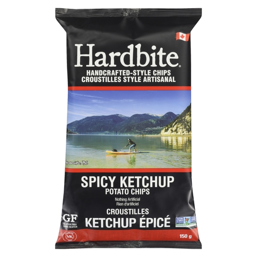 Hardbite - Handcrafted-Style Potato Chips - Spicy Ketchup 150g, 1 Each