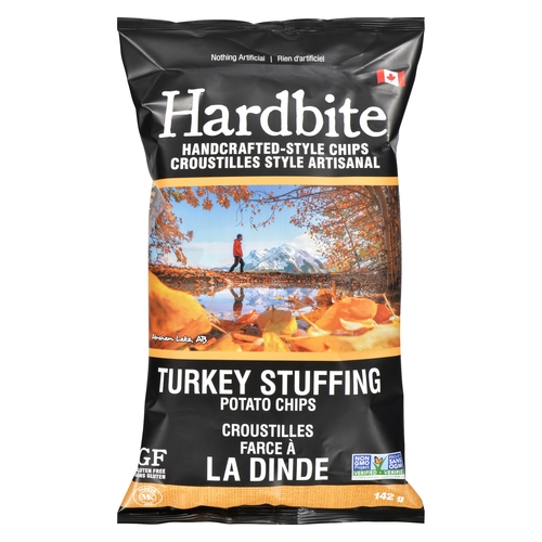 Hardbite - Handcrafted-Style Potato Chips - Turkey Stuffing 142g
