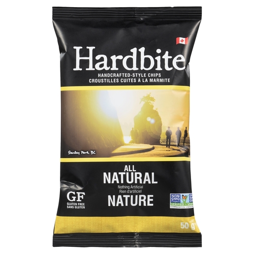 Hardbite - Handcrafted-Style Potato Chips - All Natural 50g, 1 Each