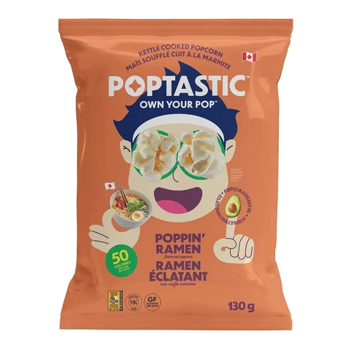 Poptastic Kettle Cooked Popcorn - Poppin' Ramen 130g, 1 Each