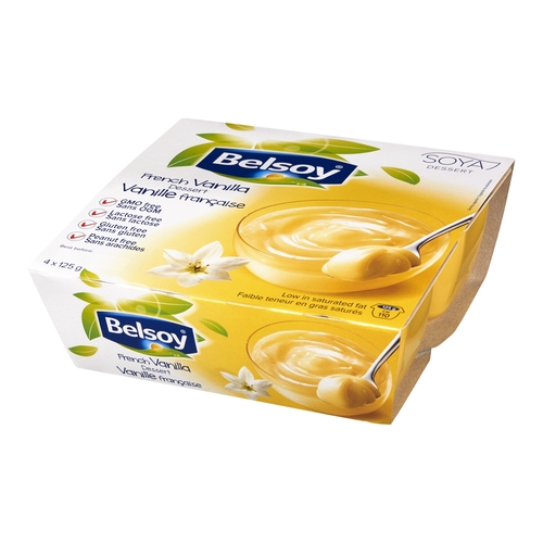 Belsoy Pudding French Vanilla Dessert 500g, 1 Each