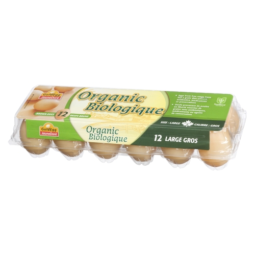 Gold Organic Brown Eggs - Large 12pk
