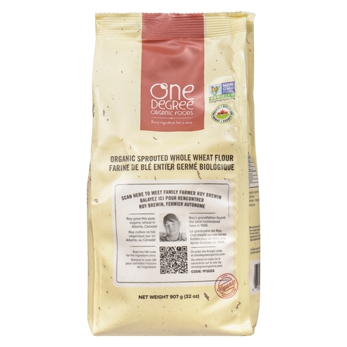 One Degree Organic Foods - Sprouted Whole Wheat Flour 907g, 1 Each