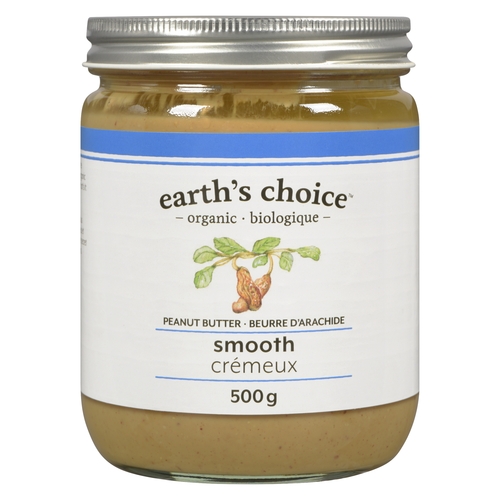 Earth's Choice - Organic Peanut Butter - Smooth 500g, 1 Each