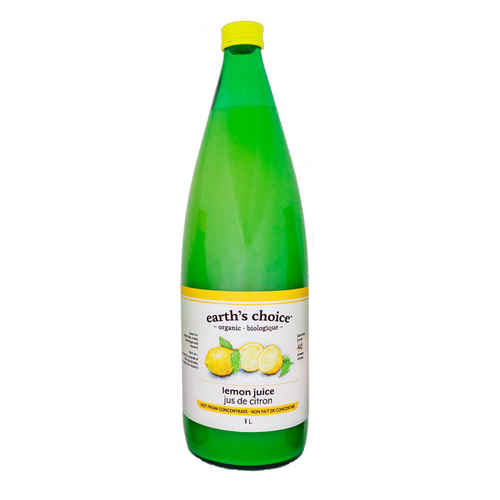 Earth's Choice - Organic Lemon Juice 1l, 1 Each