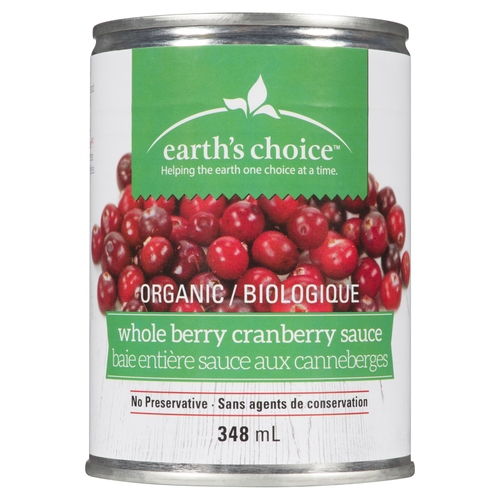 Earth's Choice - Organic Cranberry Sauce - Whole Berry 348ml, 1 Each