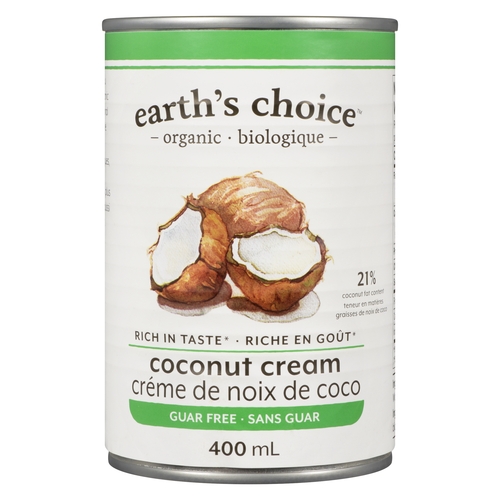 Earth's Choice - Organic Coconut Cream 21% - Guar Free 400ml, 1 Each