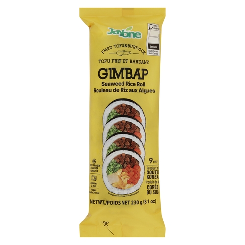 Jayone - Gimbap Seaweed Rice Roll Fried Tofu & Burdock - 9 Pieces 230g, 1 Each