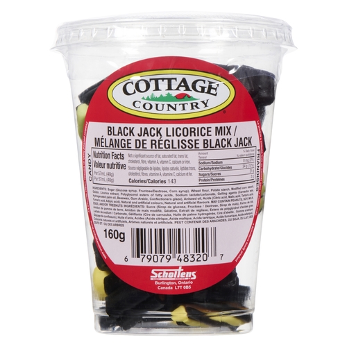 Cottage Country - Black Jack Licorice Mix 160g, 1 Each