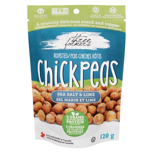 Three Farmers - Roasted Chickpeas - Sea Salt & Lime 120g