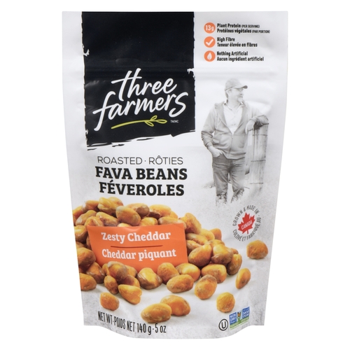 Three Farmers - Roasted Fava Beans - Zesty Cheddar 140g