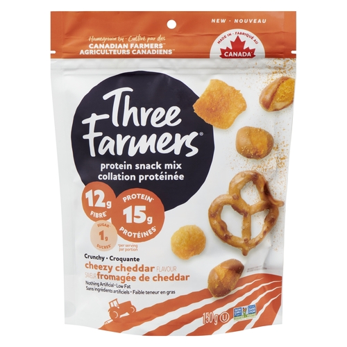 Three Farmers - Protein Snack Mix - Cheezy Cheddar 150g, 1 Each