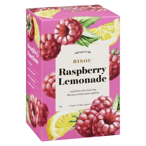 Bisou Caffeine-Free Fruit Tea - Raspberry Lemonade 12's 30g, 1 Each