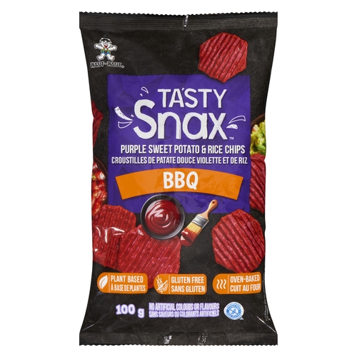 Want-Want - Tasty Snax Purple Sweet Potato & Rice Chips - BBQ 100g