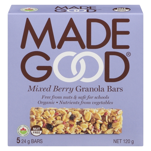 Made Good - Organic Granola Bars - Mixed Berry 5's 120g, 1 Each