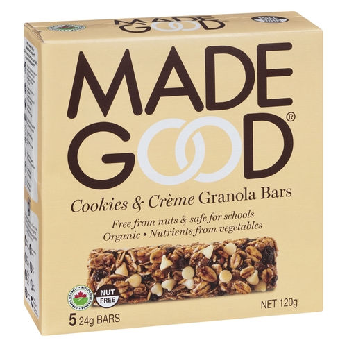 Made Good - Organic Granola Bars - Cookies & Creme 5's 120g, 1 Each