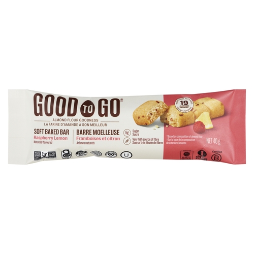 Good To Go - Soft Baked Bar - Raspberry Lemon 40g, 1 Each