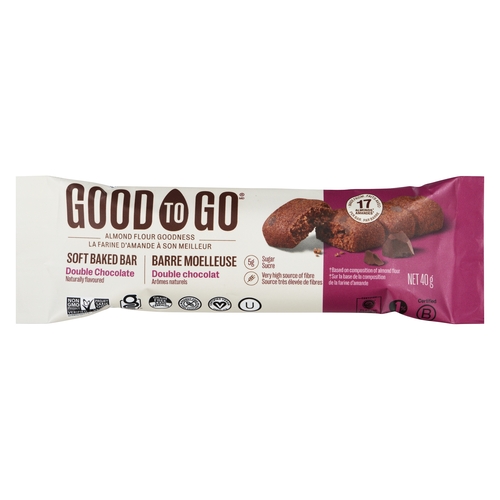 Good To Go - Soft Baked Bar - Double Chocolate 40g, 1 Each