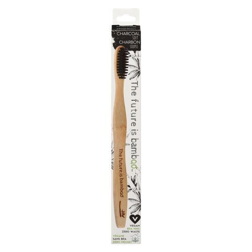 The Future Is Bamboo - Soft Toothbrush - Charcoal, 1 Each