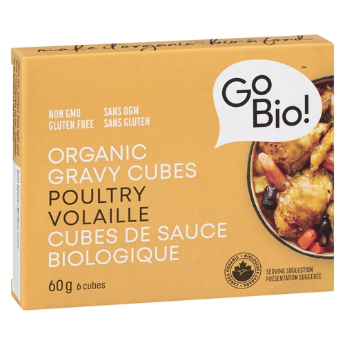 GoBIO! - Organic Gravy Cubes - Poultry 6's 60g, 1 Each