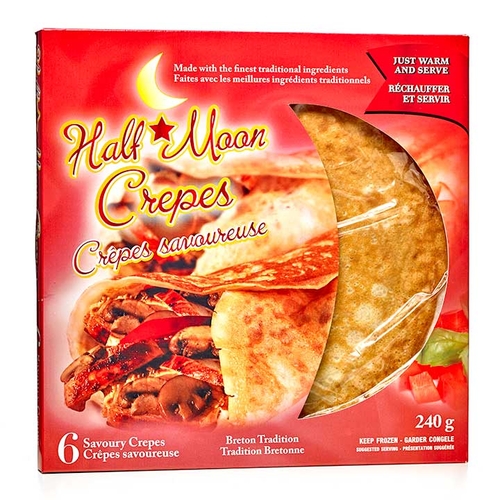 Half Moon Savory Crepes 6's 240g, 1 Each