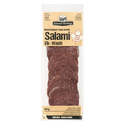 Atwood Heritage - Salami - Elk Game Meat 125g, 1 Each