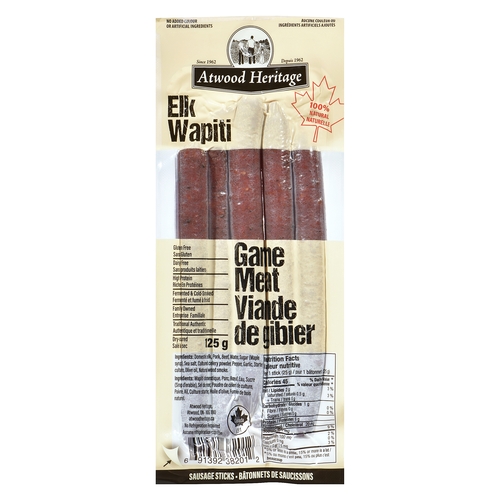 Atwood Heritage - Sausage Sticks - Elk 5's 125g, 1 Each