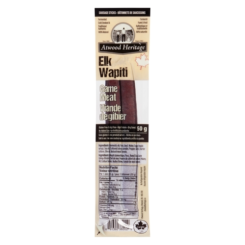 Atwood Heritage - Sausage Sticks - Elk 2's 50g, 1 Each