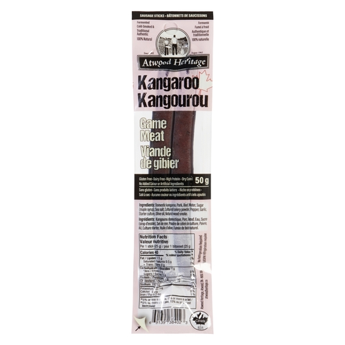 Atwood Heritage - Sausage Sticks - Kangaroo 2's 50g, 1 Each