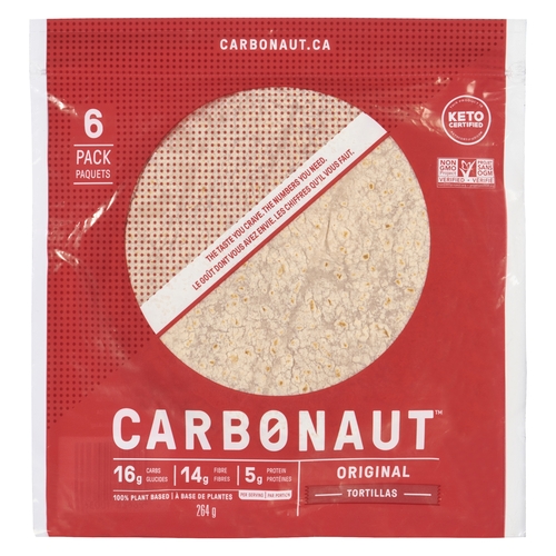 Carbonaut - Tortillas - Original 6 Pack 264g, 1 Each