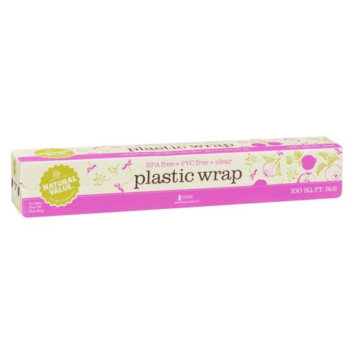 Natural Value - Clear Plastic Wrap 30m, 1 Each