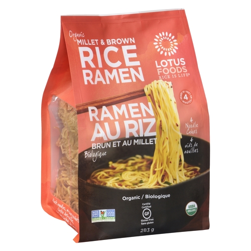 Lotus Foods - Organic Millet & Brown Rice Ramen 4's 283g