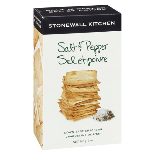 Stonewall Kitchen - Crackers - Salt & Pepper 142g, 1 Each