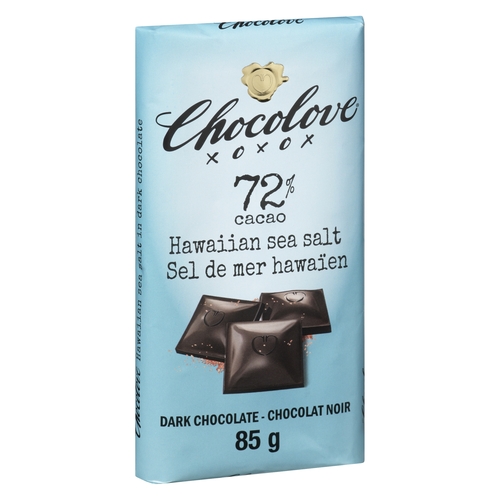 Chocolove Dark Chocolate - Hawaiian Sea Salt - 72% Cacao 85g, 1 Each