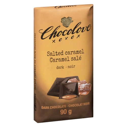 Chocolove Dark Chocolate - Salted Caramel 90g, 1 Each