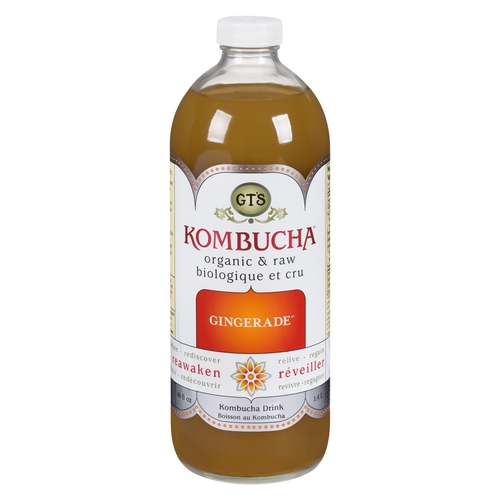 GT's Organic Synergy Raw Kombucha - Gingerade 1.4l, 1 Each