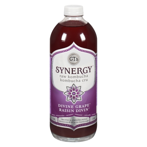 GT's Organic Synergy Raw Kombucha - Divine Grape 1.4l, 1 Each