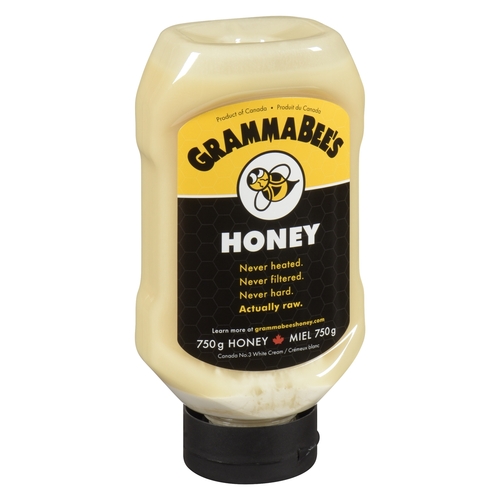 Gramma Bee's - Raw Honey - White Cream 750g, 1 Each