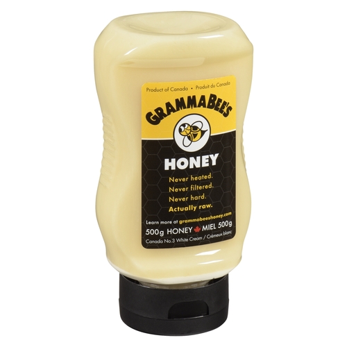 Gramma Bee's - Raw Honey - White Cream 500g, 1 Each