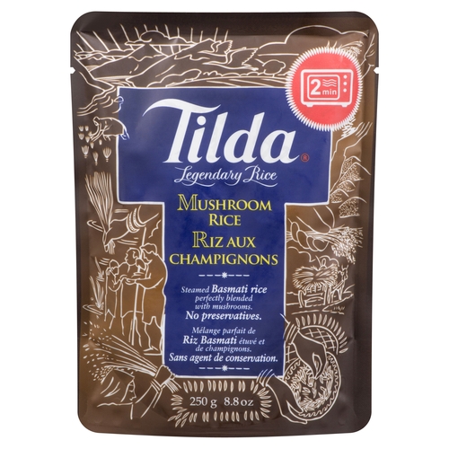 Tilda Steamed Basmati Rice - Mushroom 250g, 1 Each